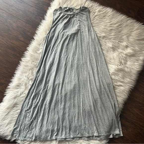 Loveappella Gray Jersey Trapeze Swing Dress - Picture 2 of 8